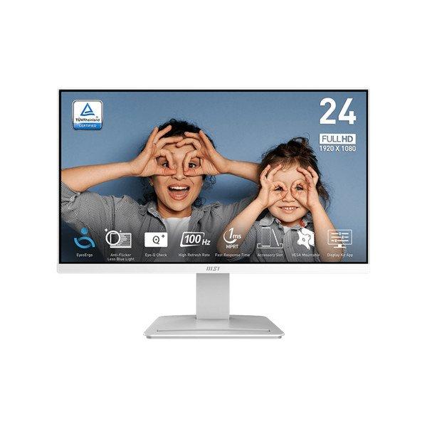 MSI Monitor Business PRO MP2412W 23,8" FHD, 1920x1080, IPS, 100Hz, 4000:1
CR, 300cd/m2, 1ms, HDMI, DP, White