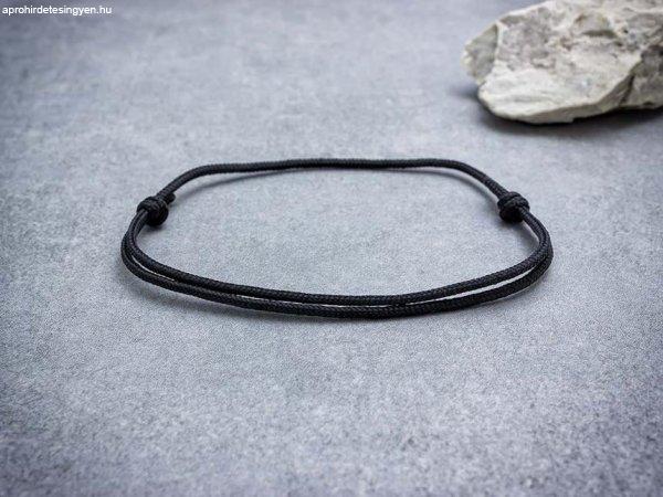 Szerencsehozó fekete paracord bokalánc