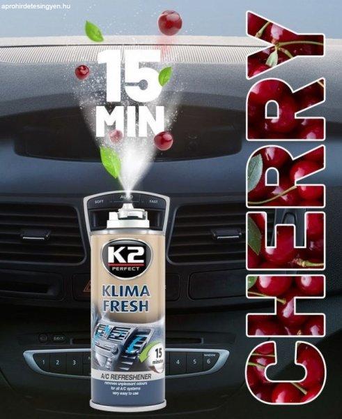K2 klímatisztító spray 150 ml (bomba) CHERRY