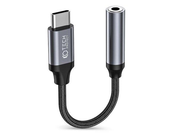 Tech-Protect Type-C - 3.5 mm jack adapter - Tech-Protect UltraBoost Type-C to
3,5 mm Jack adapter - fekete/szürke