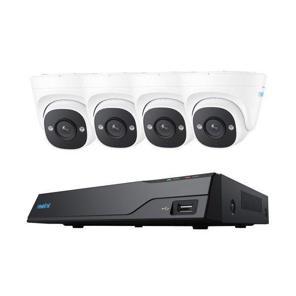 Reolink NVS8-5MD4 5MP IP kamera szett, 4 turret kamerával beépített 2TB
HDD-vel