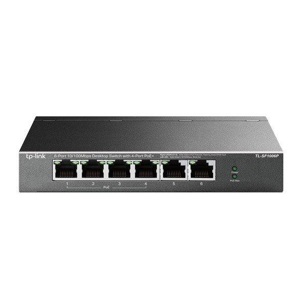 TP-Link TL-SF1006P 6x10/100Mbps FE LAN port 4xPoE+ nem menedzselhető asztali
switch