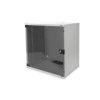 DIGITUS 19" 12U 595x540x400mm lapraszerelt vegajts sz