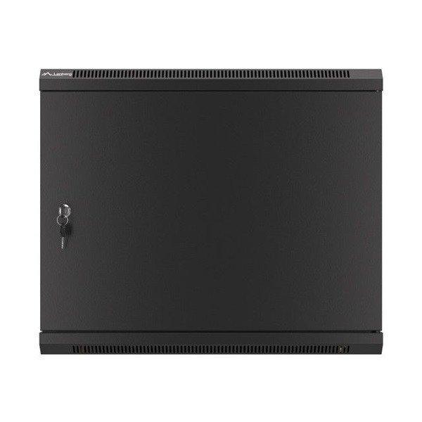 Lanberg WF01-6409-00B 19" 9U SZÉL:600mm MÉLY:450mm MAG:512mm lapraszerelt
fémajtós fekete fali rack szekrény
