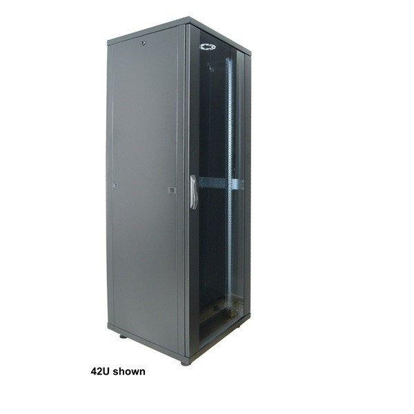 Manhattan Rackszekrény - 19" különálló kivitel (42U, 2033 (h) x 600
(w) x 800 (d)mm, Flatpack,600 kg teherbírás,Fekete)