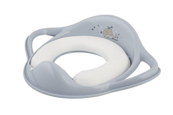 Maltex Puha WC szűkítő fogantyúval, bálna, Minimal, satin blue