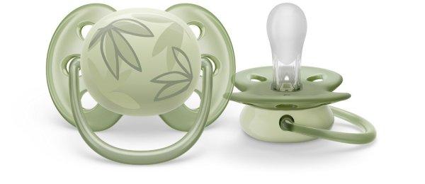 Avent SCF092/02 Ultrasoft premium, zöld játszócumi, 0-6 hó, 1 db