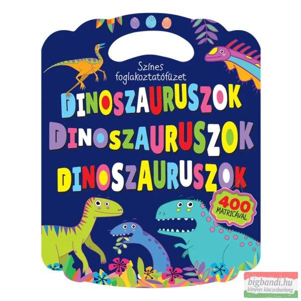 Színes foglalkoztatófüzet dinoszauruszokkal