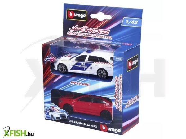 Bburago: Audi A6 rendőrautó és üldözöttje, 1:43