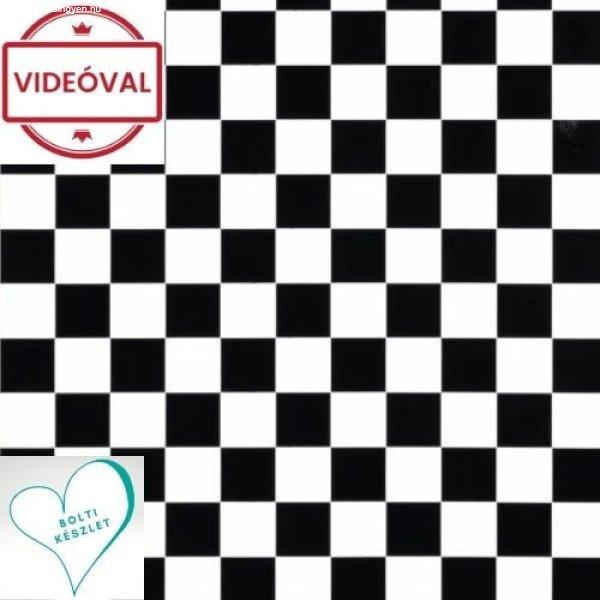 Nagy pepita mintás öntapadós fólia Monza schwarz-weiss 346-0356