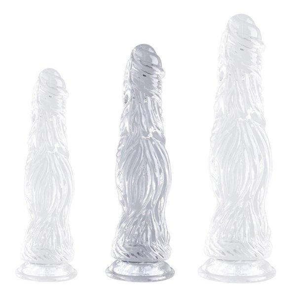 Kail M – átlátszó prémium dildó 23 x 6 cm