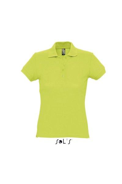 Női PASSION négy gombos rövid ujjú galléros pamut póló, SOL'S
SO11338, Apple Green-XL