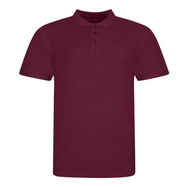 JP100 mikropiké unisex galléros póló Just Polos, Burgundy-L