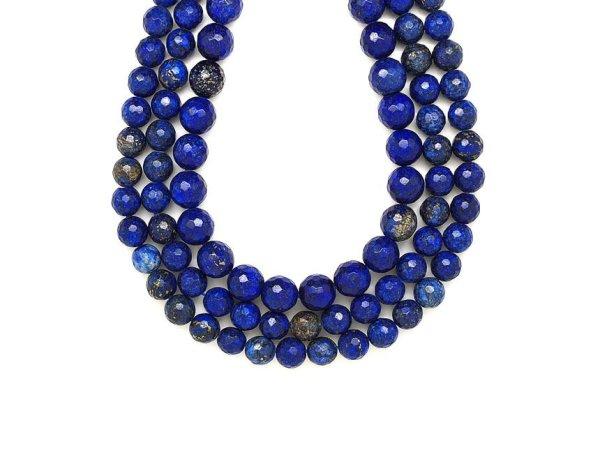 Lapis lazuli szinezett fazettált golyó 10mm
