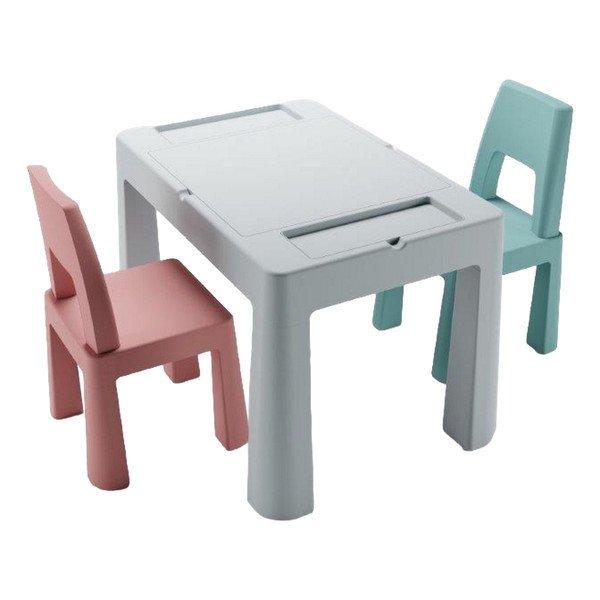 Tega Baby Teggi Multifun kisasztal + 2 db szék szett -
szürke/rózsaszín/türkiz