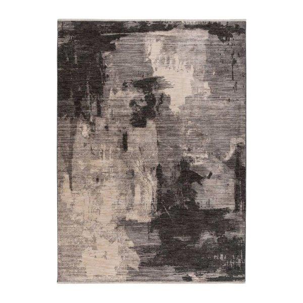 Szőnyeg, absztrakt mintázatú, szürke - bézs, poliészter, 80x150 cm -
TACHETE - Butopêa