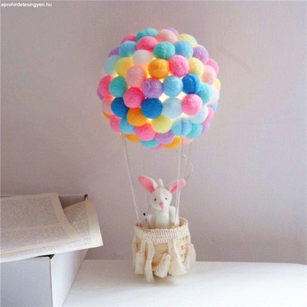 Hőlégballonos éjjeli fény készítő szett #Színes hőlégballonos éjjeli
fény nyuszival