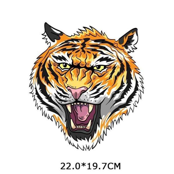 Ruhára vasalható matrica #narancssárga tigris