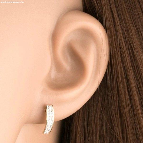 9K arany fülbevaló Swarovski kristállyal