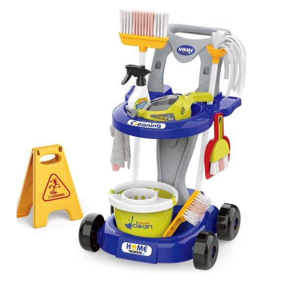 20 részes Mama Kiddies Little Helper takarító szett, kiegészítőkkel kék
színben