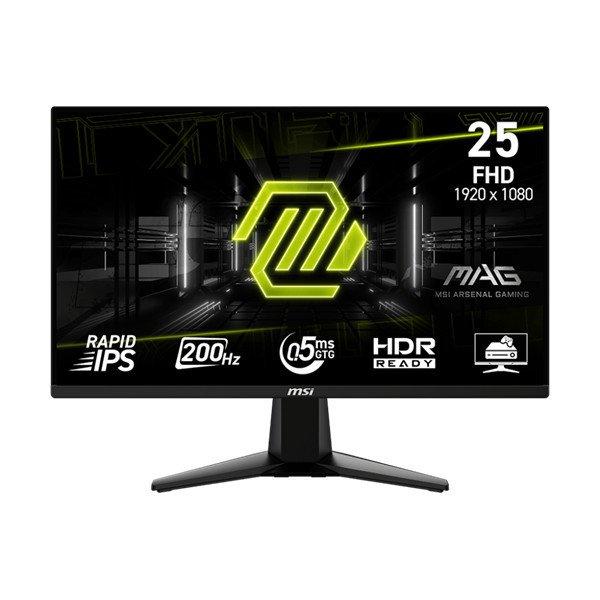 MSI Monitor GAMING MAG 255F E20 24,5" FHD Rapid IPS 1920x1080, 16:9, 200Hz,
1000:1, 0,5ms, 2x HDMI, DP, Black