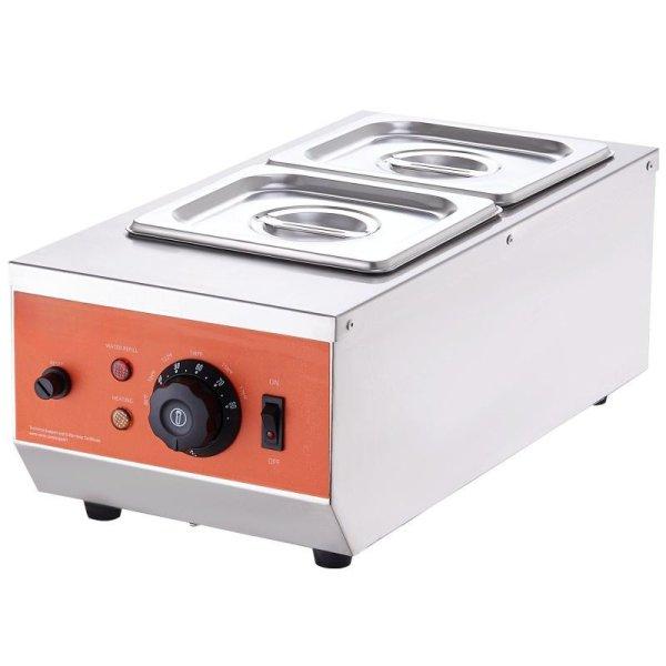 Csokoládé temperáló, olvasztó gép – 2×1,5l, 800W