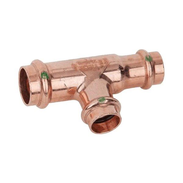 VIEGA 2418 Profipress vörösréz szűkített T-idom vízre és fűtésre,
18x15x15mm