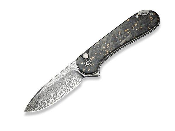 Civivi Button Lock Elementum II C18062P-10 Damascus Carbon Fiber/Resin