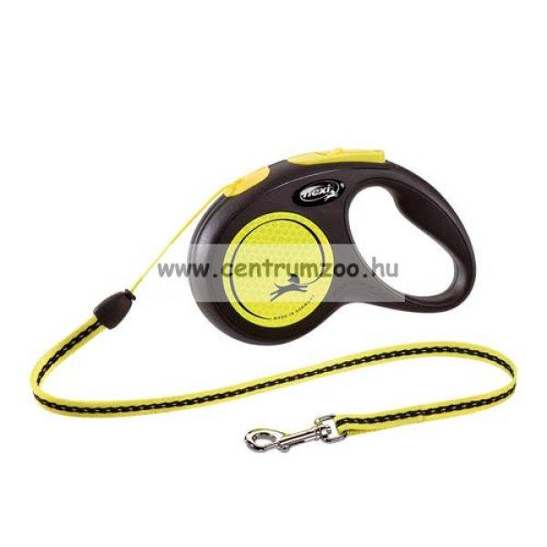 Flexi Neon S Cord Yellow 5M 12Kg Zsinóros Automata Póráz - Fényvisszaverő
(12920) Sárga