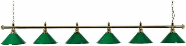Hatrészes zöld snooker lámpa