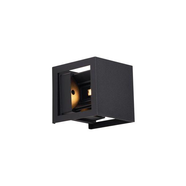 Modern fekete fali lámpa LED-del IP44 - Edwin Quadro