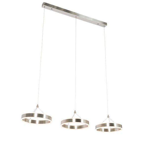 Acél lógólámpa téglalap alakú, LED-del, 3 fokozatú
fényerő-szabályozóval, 3-lámpás - Lyani