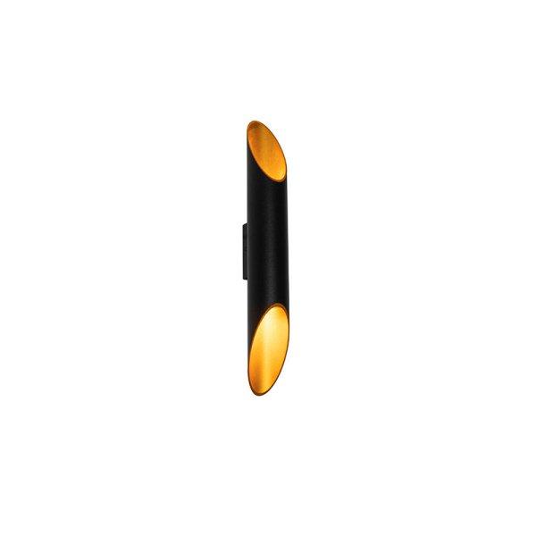 Modern falilámpa fekete arany belsővel 5,6 cm - Organo