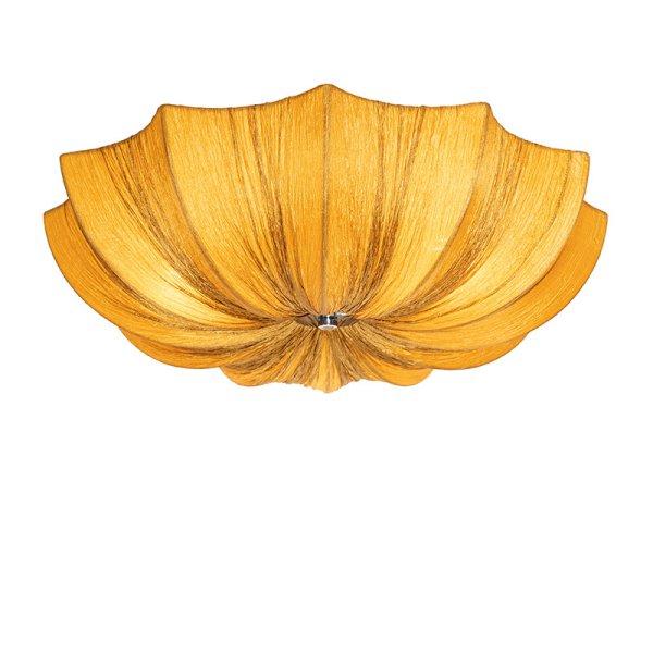 Design mennyezeti lámpa arany selyemmel 52 cm 3-lámpás - Plu
