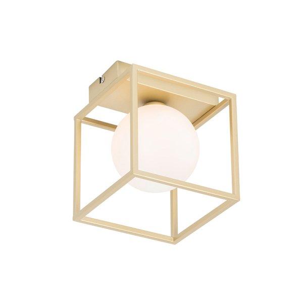 Design mennyezeti lámpa arany fehér üveggel - Aniek
