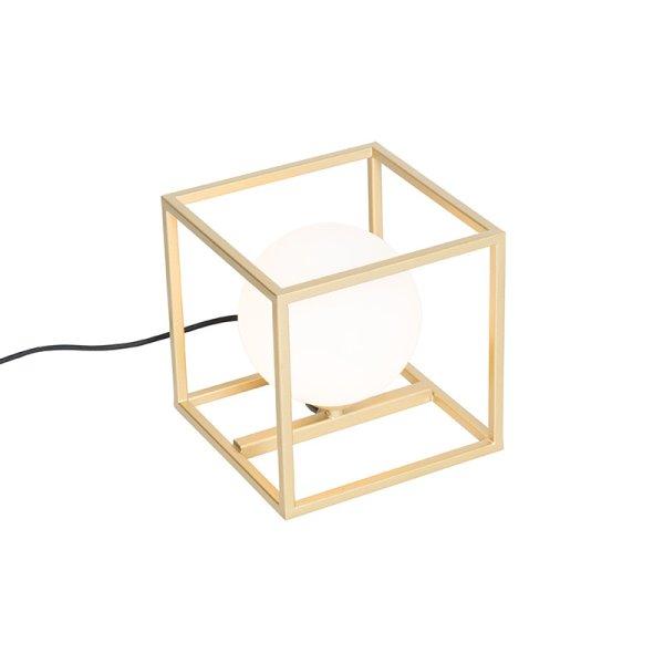 Design asztali lámpa arany fehér üveggel - Aniek