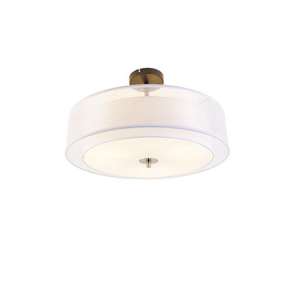 Modern mennyezeti lámpa fehér 50 cm 3-lámpás - Drum Duo