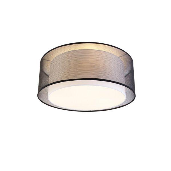 Modern mennyezeti lámpa fekete fehérrel 50 cm 3-lámpás - Drum Duo