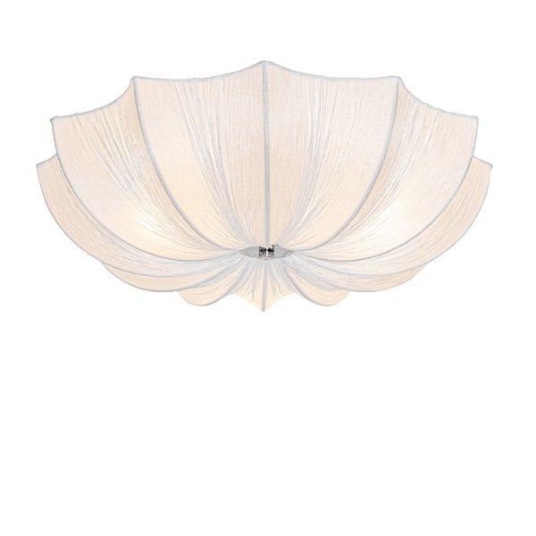 Design mennyezeti lámpa fehér selyemmel 52 cm 3-lámpás - Plu