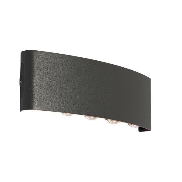 Kültéri fali lámpa sötétszürke LED-del 10-lámpás IP54 - Silly