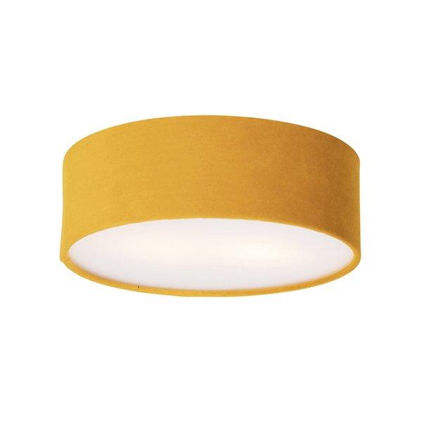 Modern mennyezeti lámpa sárga színben, arany belsővel 30 cm - Drum