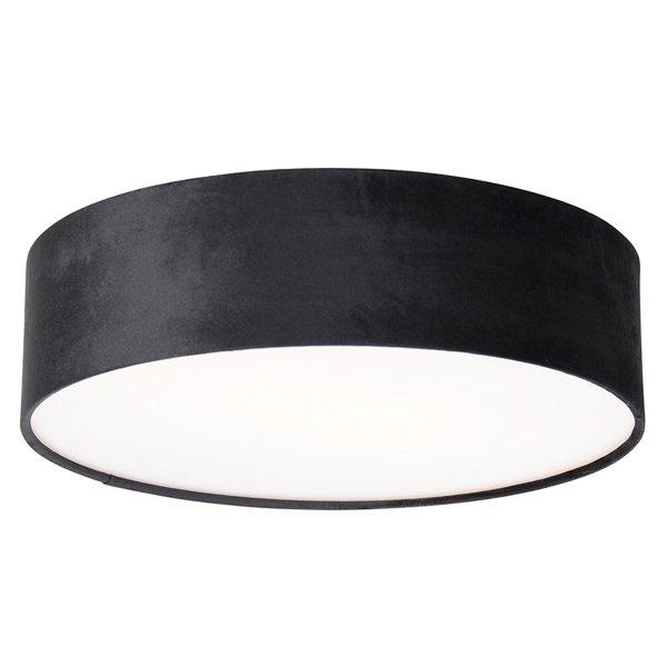 Modern mennyezeti lámpa fekete 40 cm aranyszínű belsejével - Drum