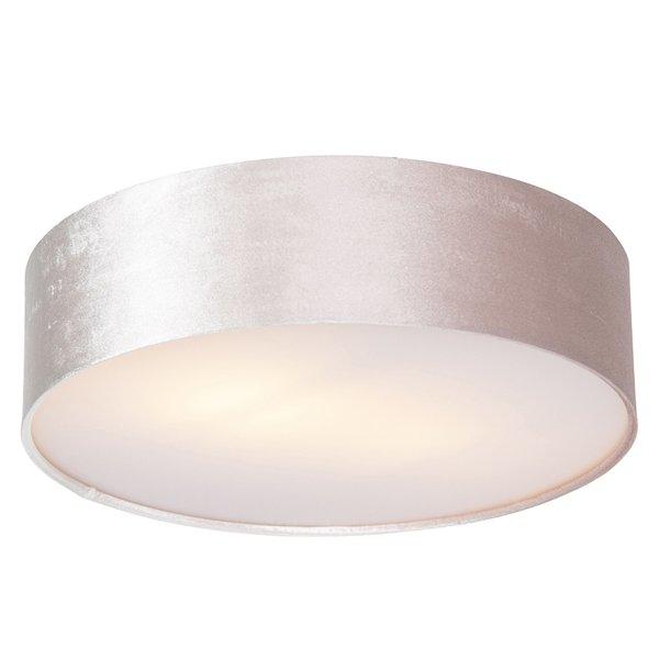 Modern mennyezeti lámpa rózsaszín 40 cm arany belsővel - Drum