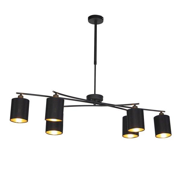 Modern fekete lógólámpa állítható 6 lámpás - Lofty