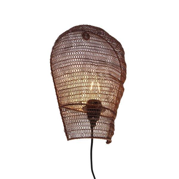 Keleti fali lámpa bronz 35 cm - Nidum