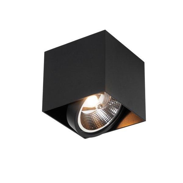 Design spotlámpa fekete négyzet AR111 - Box