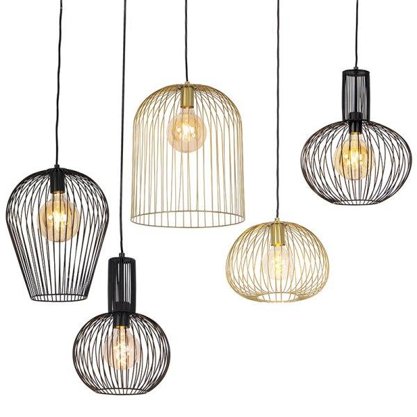 5 db design lógólámpa szett fekete és arany - Wires