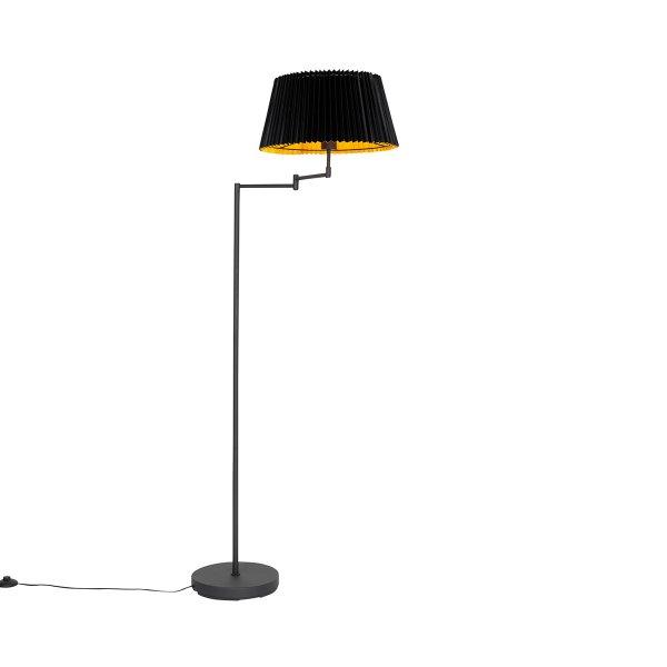 Fekete állólámpa fekete redős árnyékolóval és állítható karral -
Ladas Deluxe