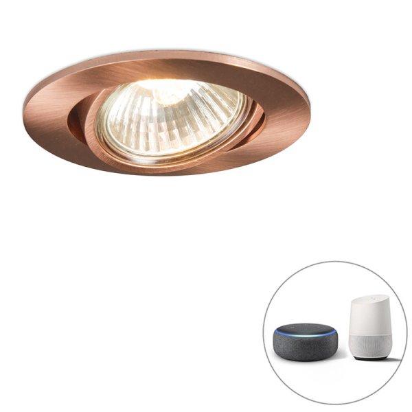 Okos beépíthető reflektor réz színben, dönthető, Wifi-vel, GU10 - Cisco