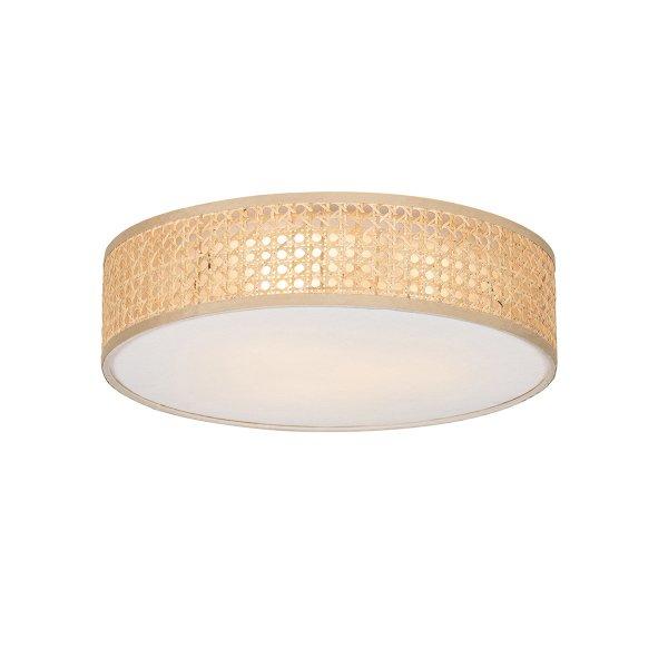 Keleti mennyezeti lámpa rattan 40 cm 3-lámpás - Tromma